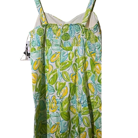 NWT Madison Leigh 18W Green/Blue Floral Sundress 0132 - Picture 6 of 11